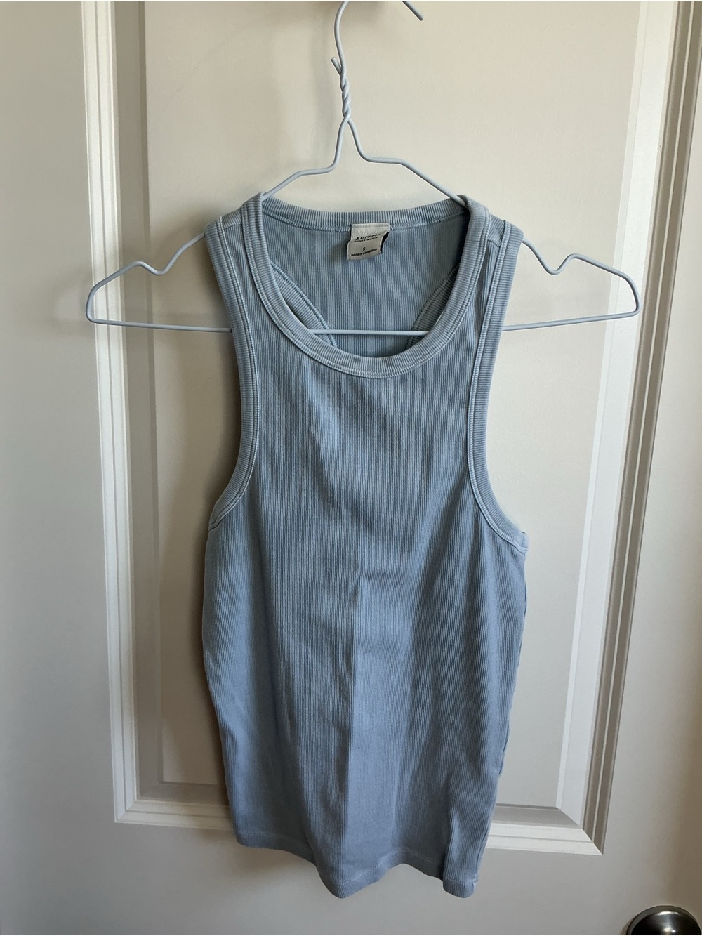Aritzia Light Blue Ribbed Tank